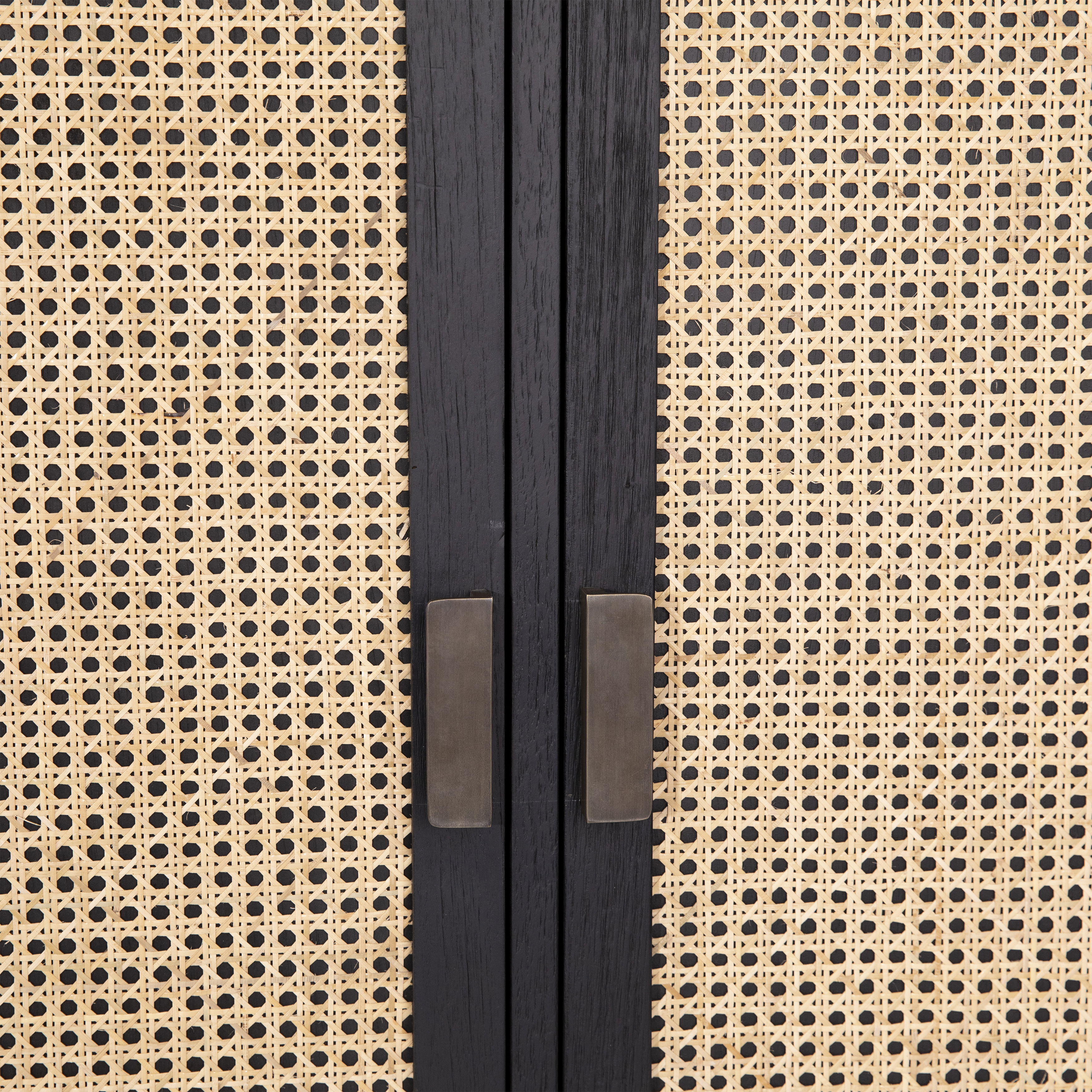 Royette Cabinet Black, Cabinets & Sideboard by Dovetail, 36" width x 78" height x 18" depth View 5