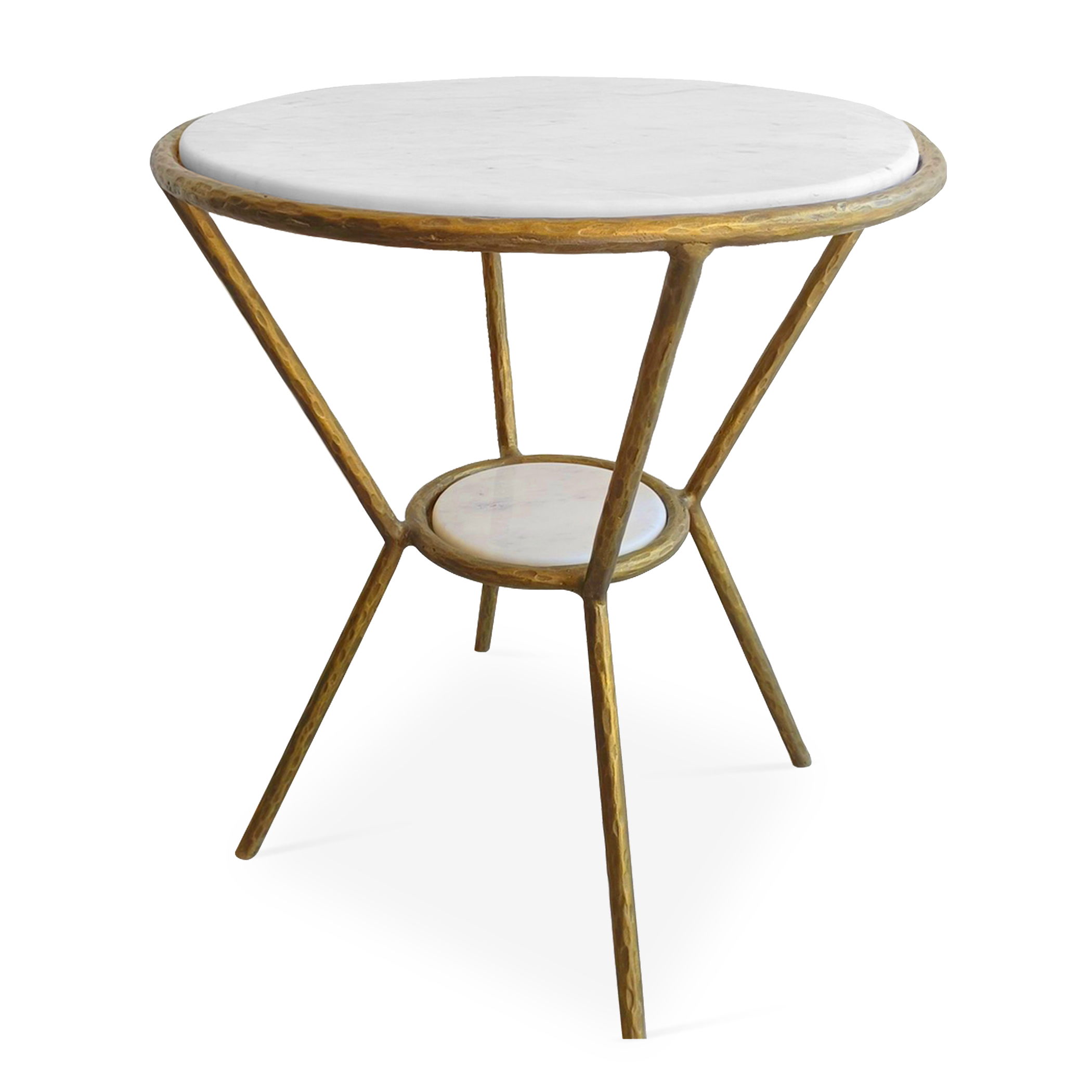 Refuge Round White Side Table large image 