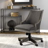 Aidrian Charcoal Desk Chair, Furniture by Uttermost, 22.5" width x 39" height x 25" depth thumbnail 9