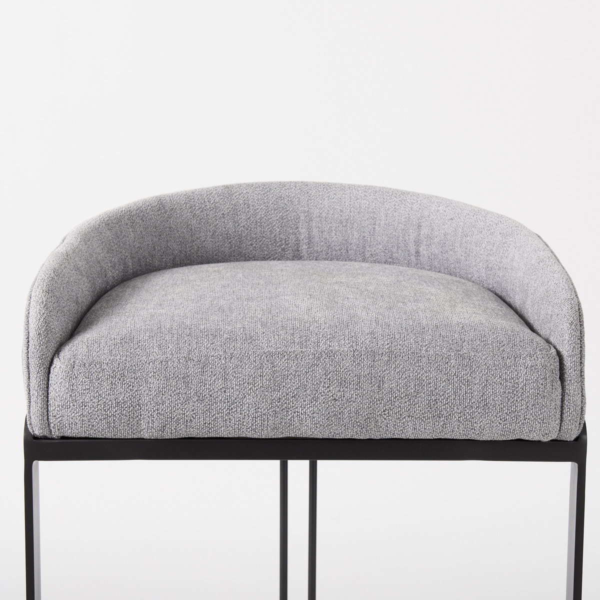 Hollyfield Low Back 32.7in Seat Counter Stool | II Gray Fabric with Bar, Counter & Bar Stool by Mercana, 20.5" length x 19.7" width x 32.7" height View 7