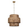 Water Hyacinth 4 Light Woven Pendant, Mini Light Pendant by Uttermost, 24.25" width x 23" height x 24.25" diameter x 24.25" depth thumbnail 5