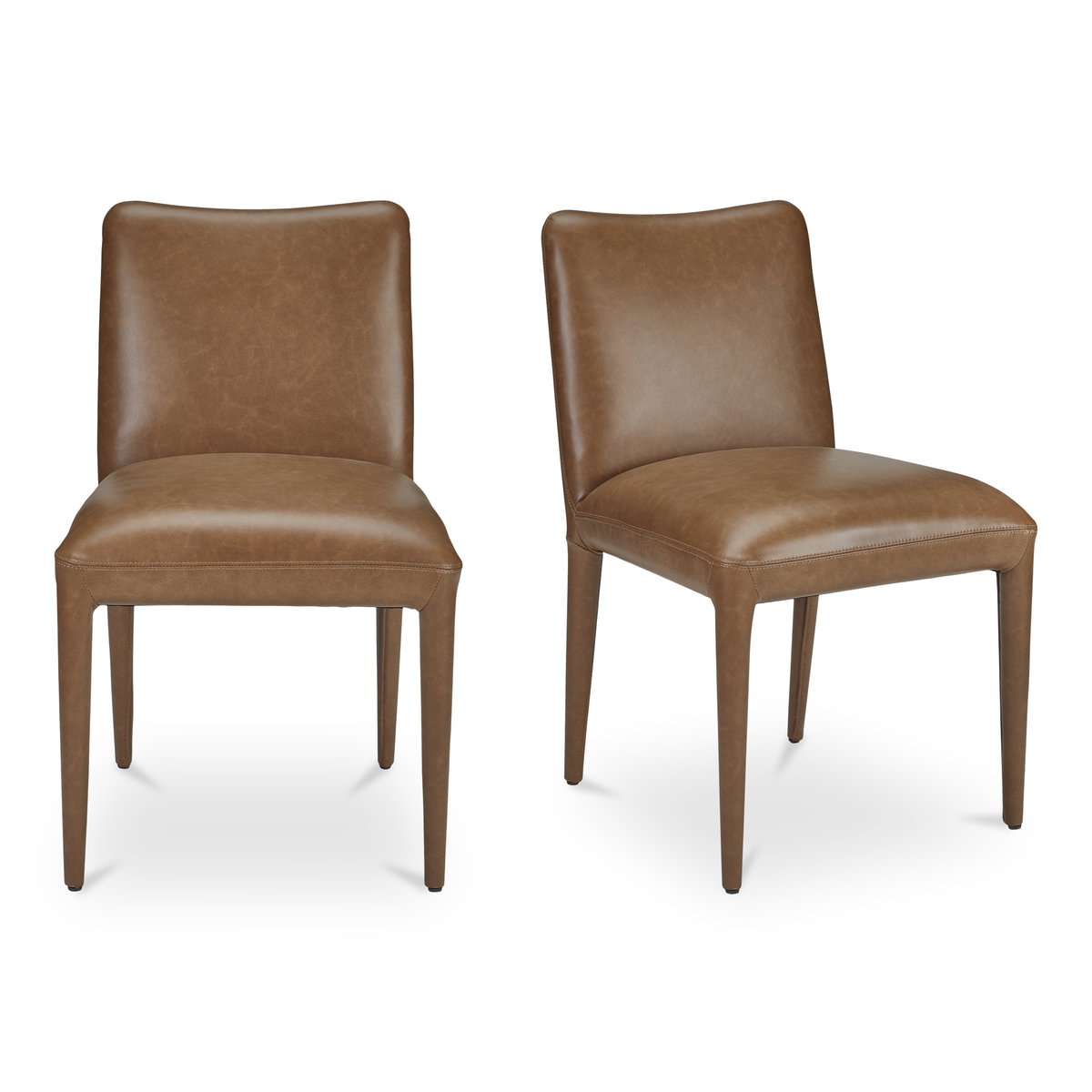 Calla Dining Chair Brown - Set Of Two, by Moe's Home, 20.5" width x 33.5" height x 23.5" depth View 1