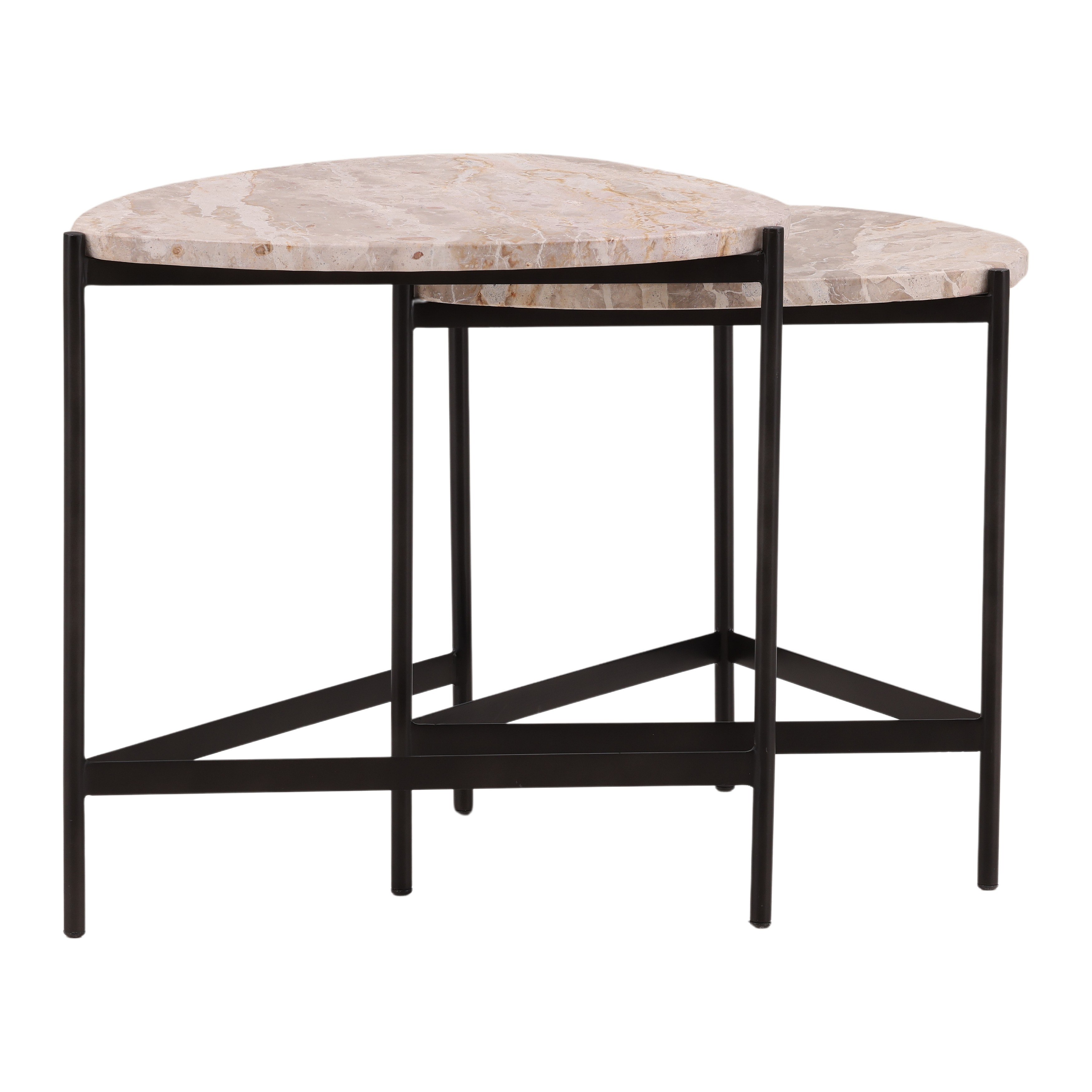 Corwin Nesting Tables Natural, Side & End Table by Dovetail, 18" width x 20.5" height x 21.5" depth View 1