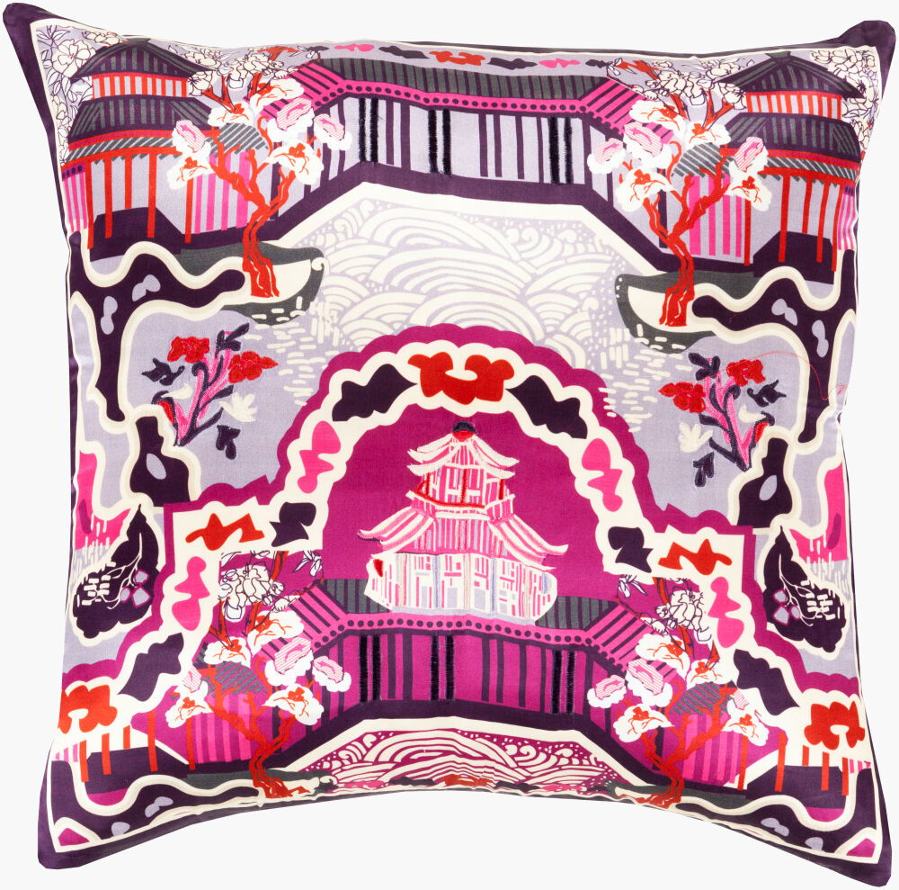 Geisha Accent Pillow Down, Decorative Pillow by Surya, 20" length x 20" width