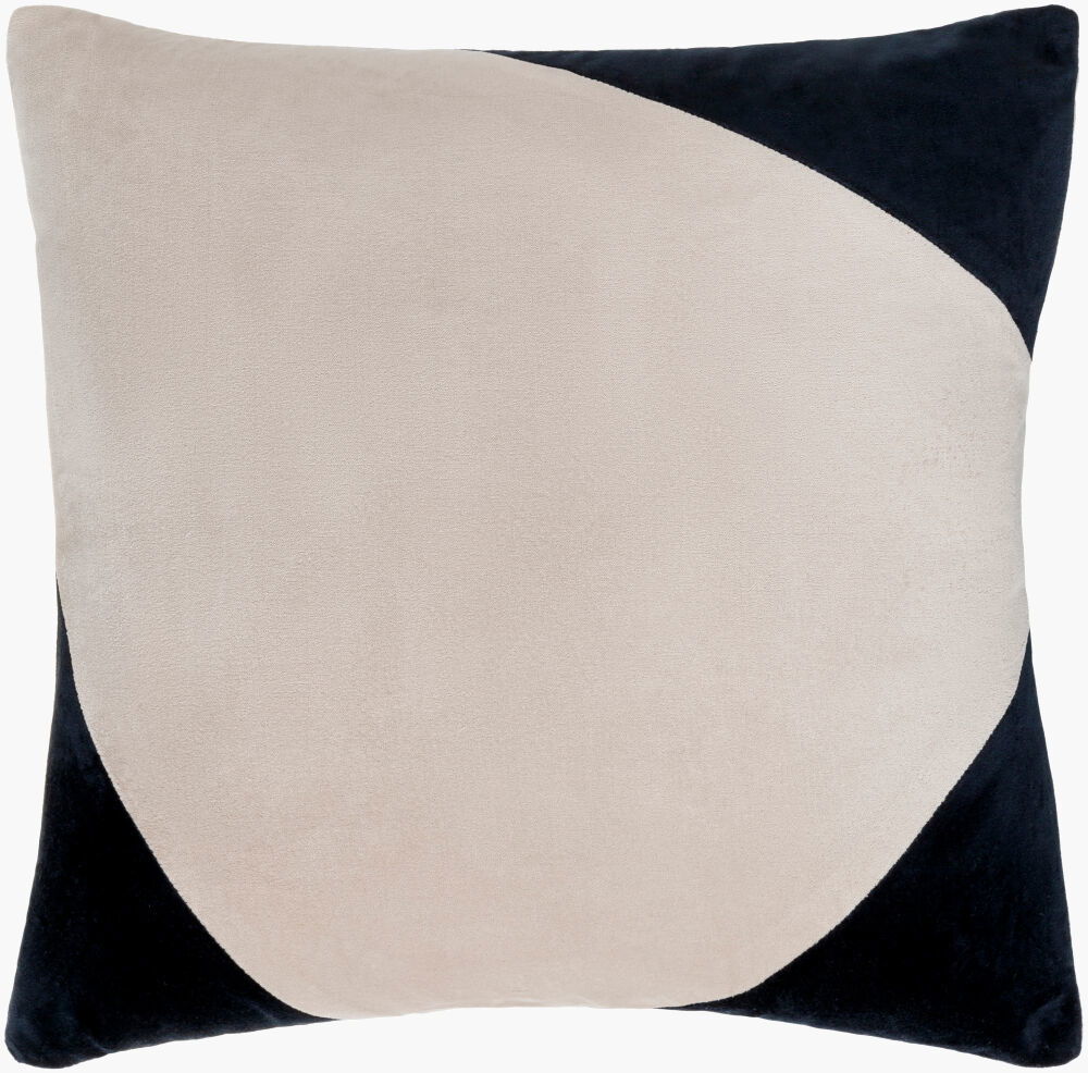 Cotton Velvet Accent Pillow Poly, Decorative Pillow by Surya, 22" length x 22" width