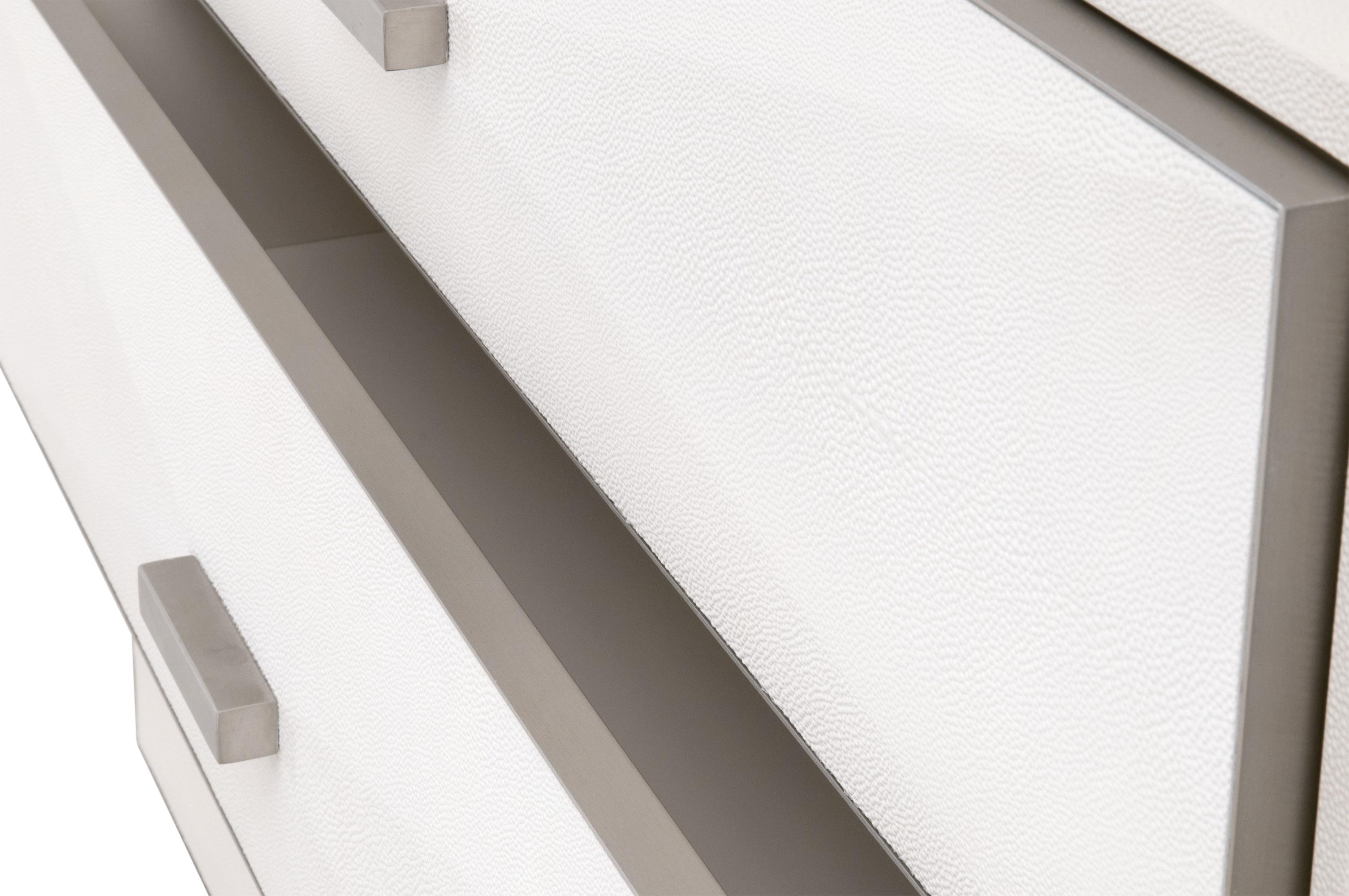 Wynn Shagreen 3-Drawer Nightstand, by Essentials for Living, 38" width x 30.25" height x 19.5" depth View 6