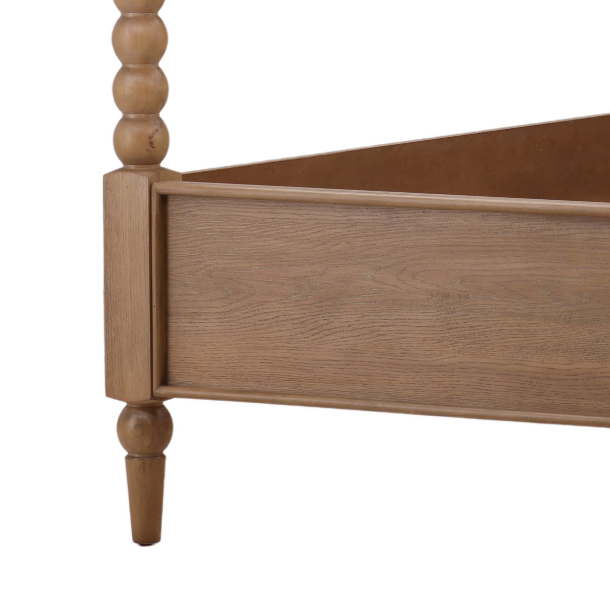 Marcellina Bed Queen Natural, by Dovetail, 64.5" width x 90" height x 87.3" depth View 6