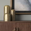Quonset Extra Tall Brass Finished Aluminum Metal Pillar Object, Decorative Object by Mercana, 6" length x 6" width x 14.5" height thumbnail 2