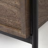 Glenn I 20L x 21W x 24H Dark Brown Wood with Black Iron Frame Square End/Side Table thumbnail 13