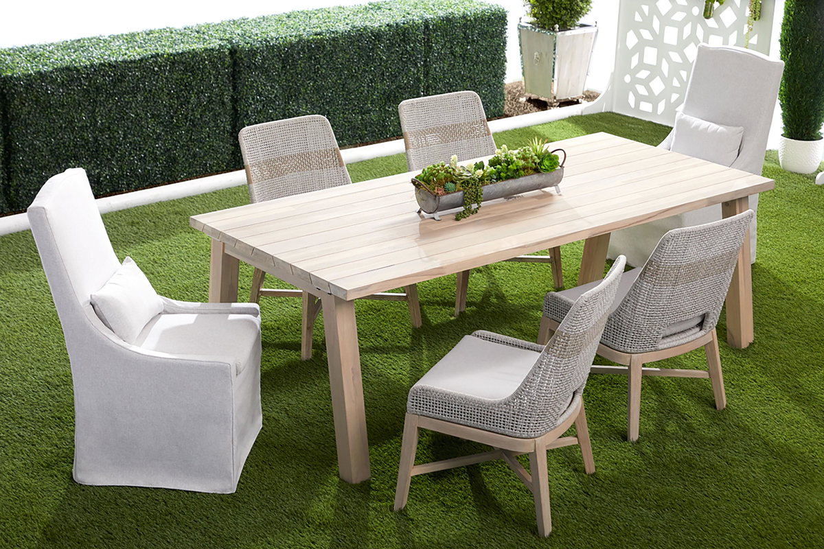 Adele Outdoor Slipcover Dining Chair, by Essentials for Living, 22.5" width x 40" height x 26.5" depth View 13