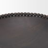 Wendell Dark Brown Wood with Wood Beads Round Bowls, Decorative Bowl by Mercana, 12" length x 12" width x 3" height thumbnail 6