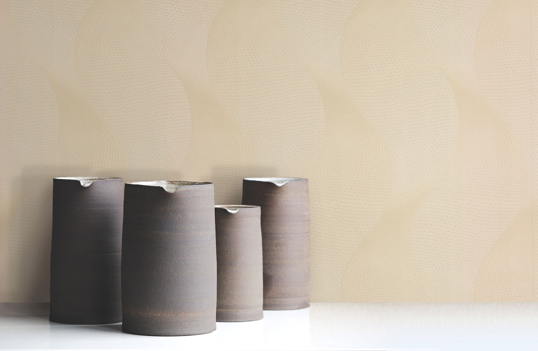 Genie Cream & Beige Wallpaper, by York Wall, 34'6" length x 2'3.56" width x 0.02" depth View 2