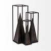 Memphis II (Medium) 4L x 4W Black Metal Pyramid In A Square Frame, Decorative Object by Mercana, 3.94" length x 4" width x 12.99" height thumbnail 6