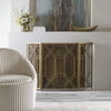 Rosen Gold Fireplace Screen, Decorative by Uttermost, 52.5" width x 34" height x 0.87" depth thumbnail 2