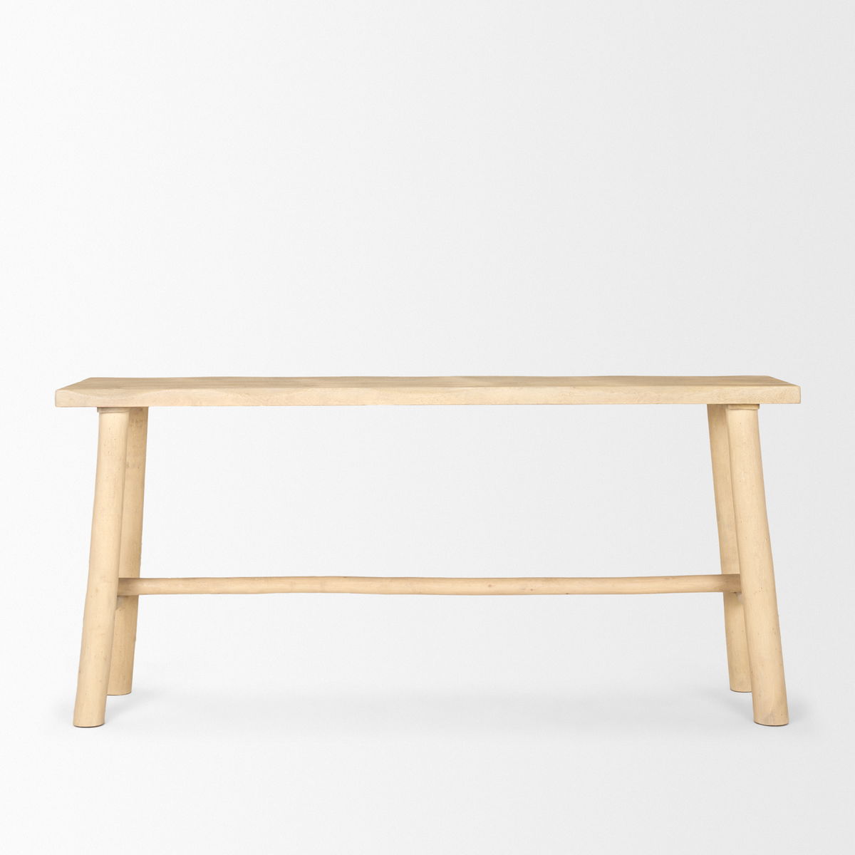 Sekou Light Brown Wooden Craftsman Console Table, by Mercana, 66" length x 16" width x 30.75" height View 4