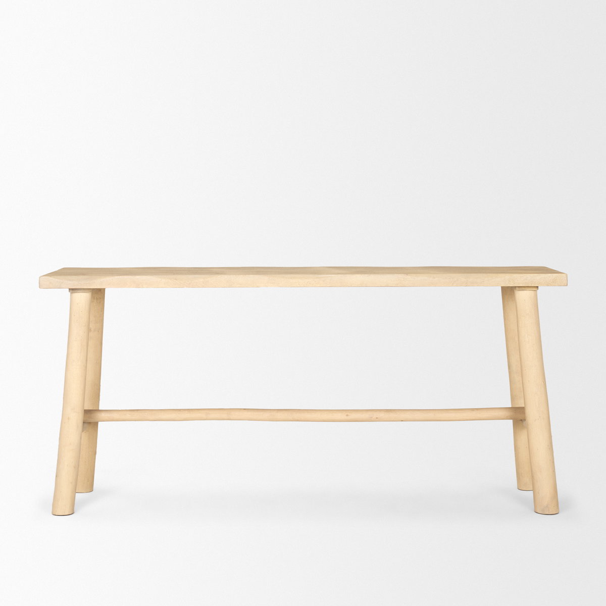 Sekou Light Brown Wooden Craftsman Console Table, by Mercana, 66" length x 16" width x 30.75" height View 4