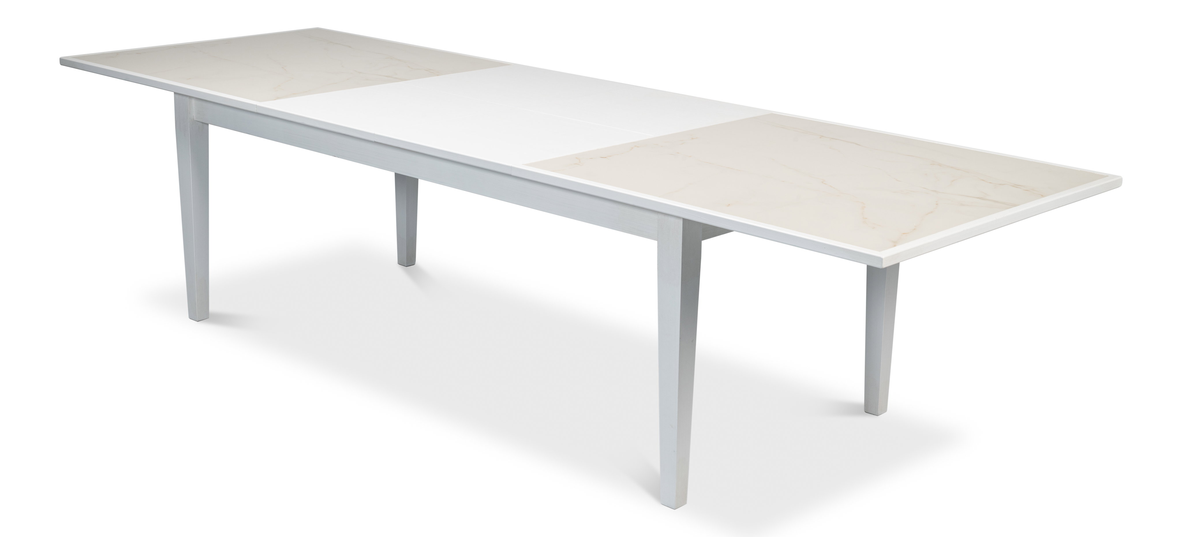 Elton Butterfly Dining Table,White, by Sarreid, 81" length x 41" width x 30" height View 3
