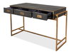 Grey Leather Shagreen Desk, by Sarreid, 1'10" length x 4'1" width x 2'7" height thumbnail 9