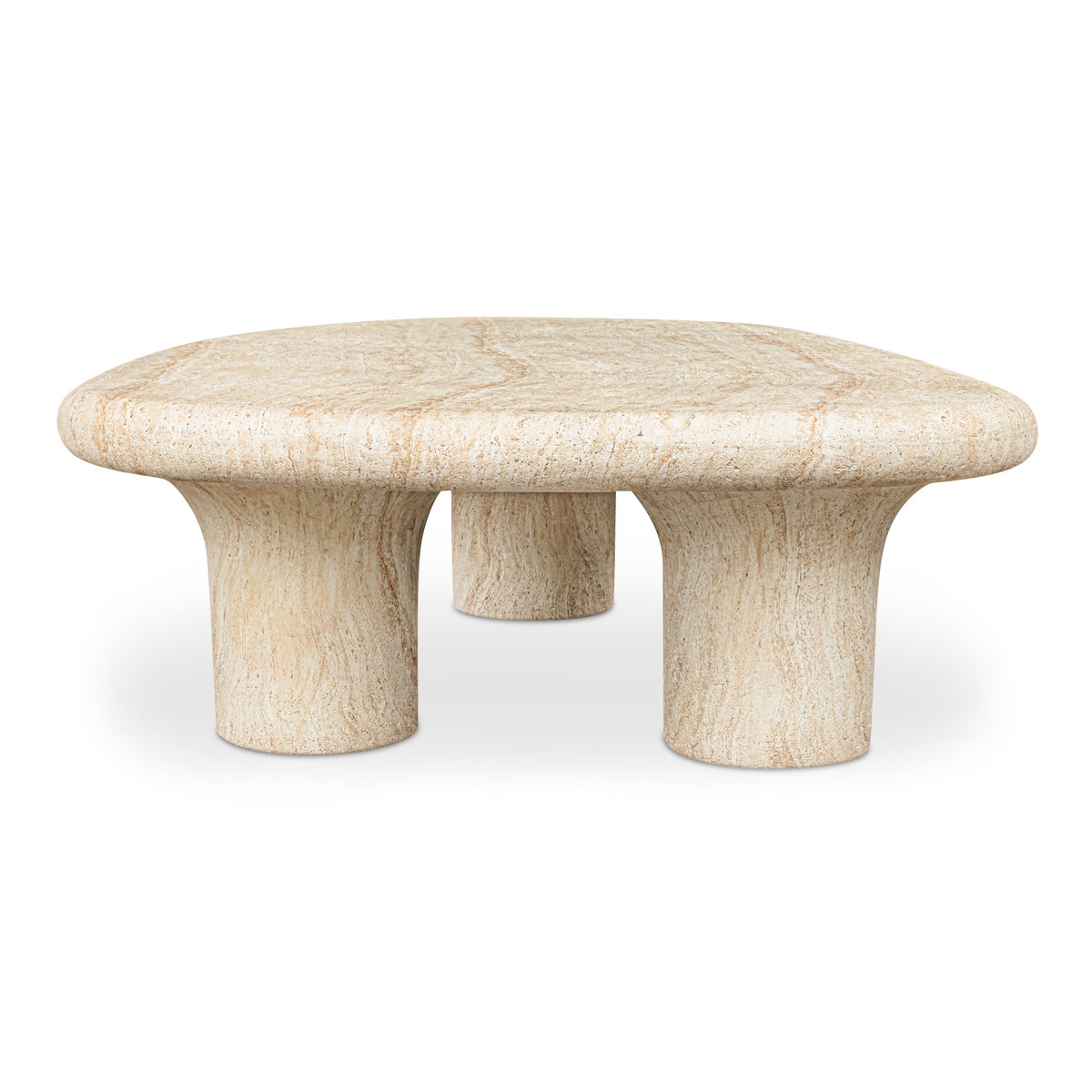 Warby Outdoor Coffee Table Beige, Outdoor Table by Moe's Home, 4'7" width x 1'4" height x 3'6" depth View 3