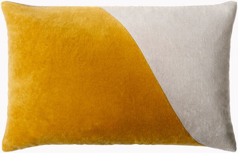 Cotton Velvet Lumbar Pillow