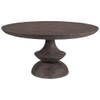 Crossman 60' Round Pedestal Dining Table | Modern | Dark Brown/Gray Wood | Seats 6, by Mercana, 60" length x 60" width x 30" height thumbnail 1