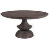 Crossman 60' Round Pedestal Dining Table | Modern | Dark Brown/Gray Wood | Seats 6, by Mercana, 60" length x 60" width x 30" height thumbnail 1