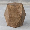 Volker Honey Geometric Accent Table, Side & End Table by Uttermost, 18" width x 18" height x 15.6" depth thumbnail 4