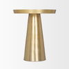 Roland Satin Brass Cast Aluminum Metal Accent Table thumbnail 3