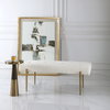 Olivier White Bench, Benche by Uttermost, 49" width x 19" height x 20" depth thumbnail 9