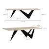 Bird Dining Table Large Natural, by Moe's Home, 110" width x 30" height x 42" depth thumbnail 7