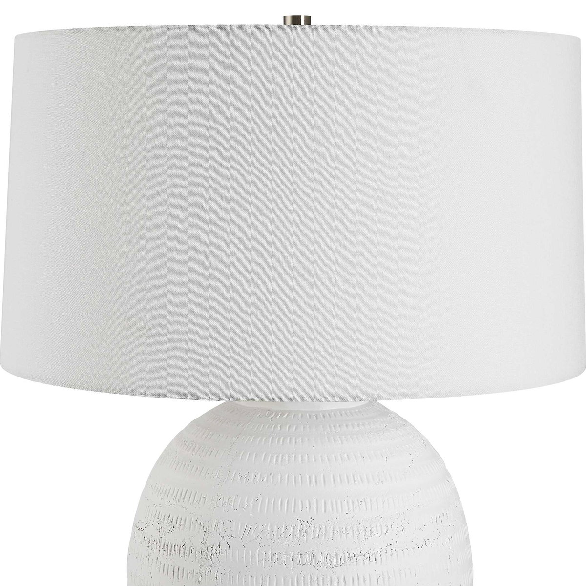 Reyna Chalk White Table Lamp, by Uttermost, 20" width x 28.5" height x 20" depth View 7