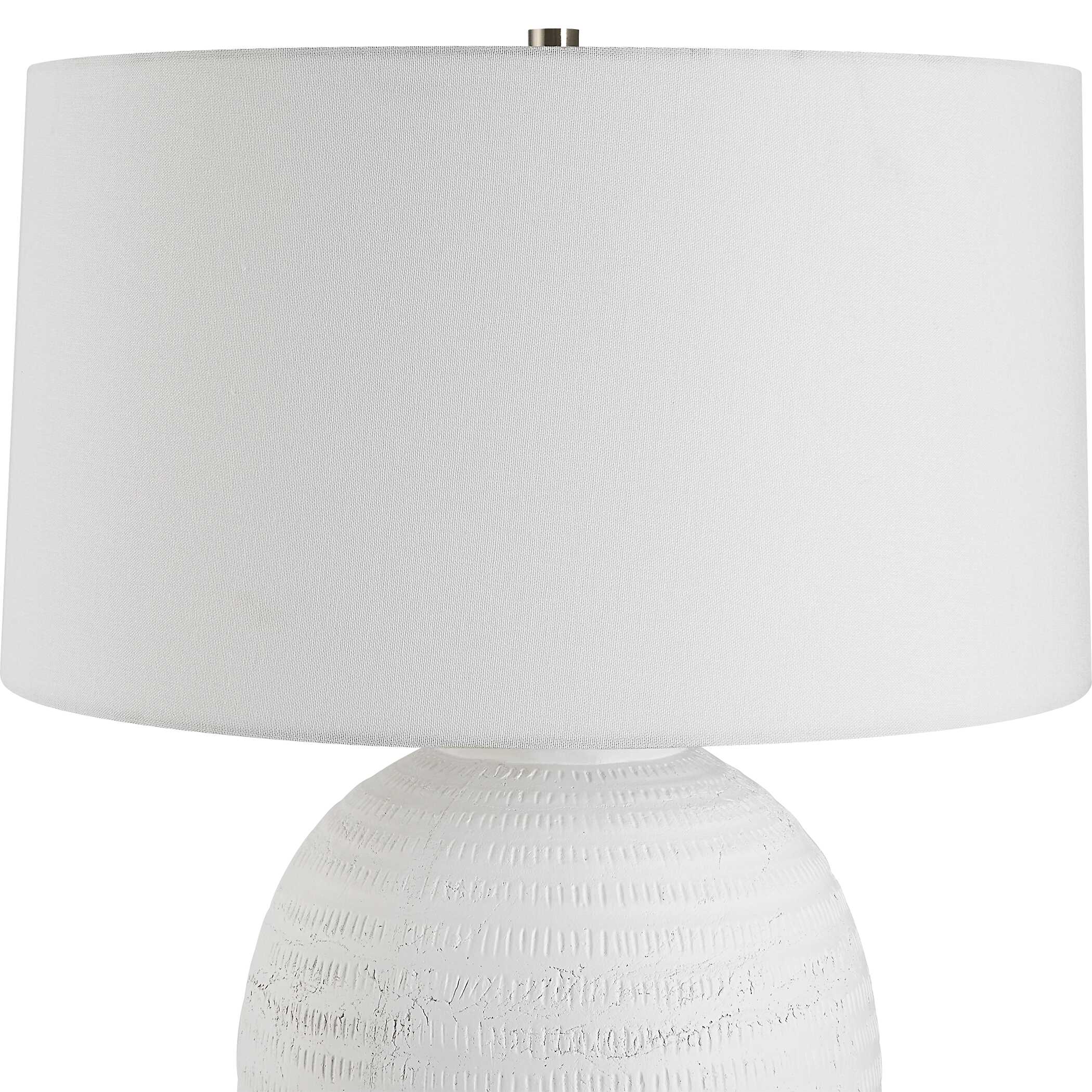 Reyna Chalk White Table Lamp large image 