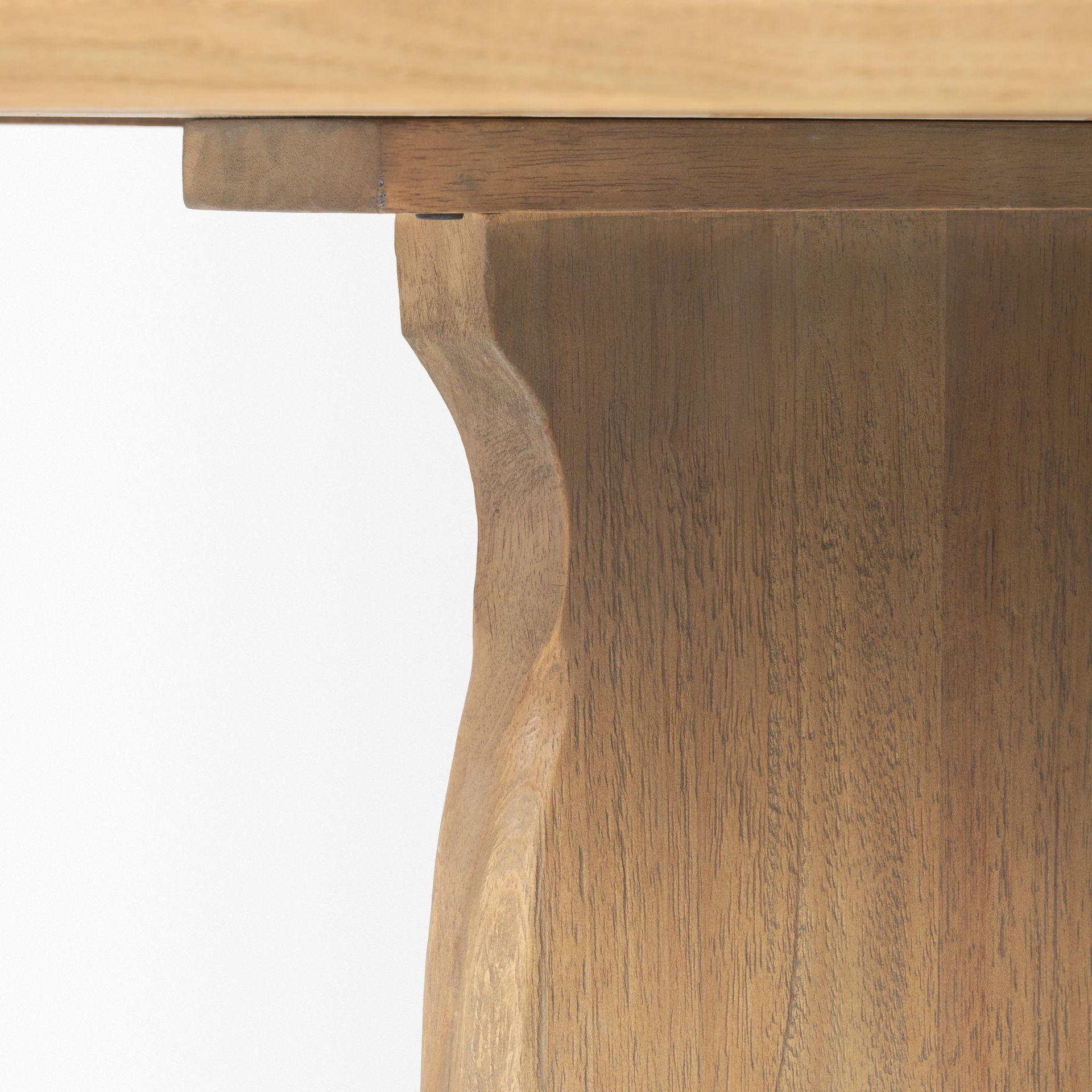 Sonomi Brown Solid Rubber Wood with Round Oak Tabletop Dining Table large image 