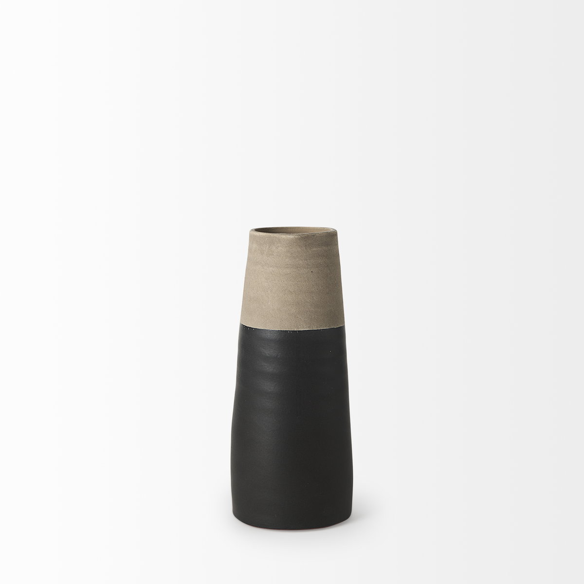 Garand Small 13H Two-Toned Black/Natural Ceramic Jug, Decorative Jar by Mercana, 6.3" length x 4.53" width x 10.24" height View 5