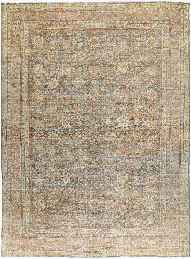 Antique One of a Kind Handmade Rug, by Surya, 12'4" length x 9'2" width