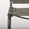 Berbick Open Back Dining Side Chair | Gray Suede with Iron, Dining Chair by Mercana, 20.5" length x 24" width x 33" height thumbnail 9