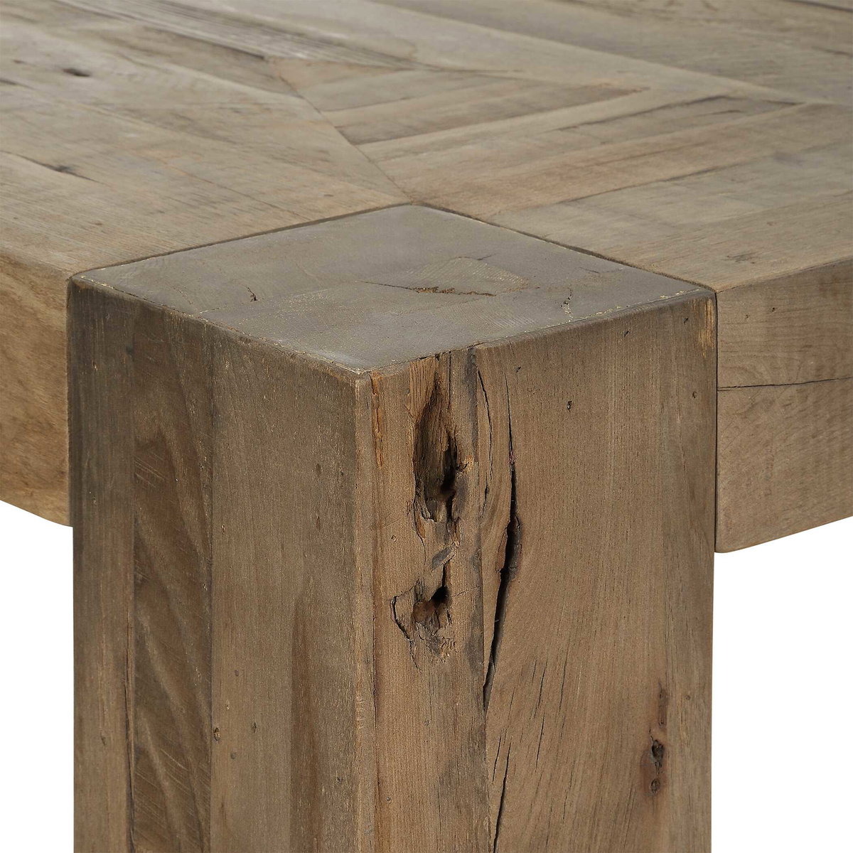 Aldan Reclaimed Oak Dining Table, by Uttermost, 116" width x 30" height x 40" depth View 5