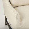 Kensington Cream Linen Fabric and Wood Accent Chair, by Mercana, 28.25" length x 29.5" width x 35.75" height thumbnail 11