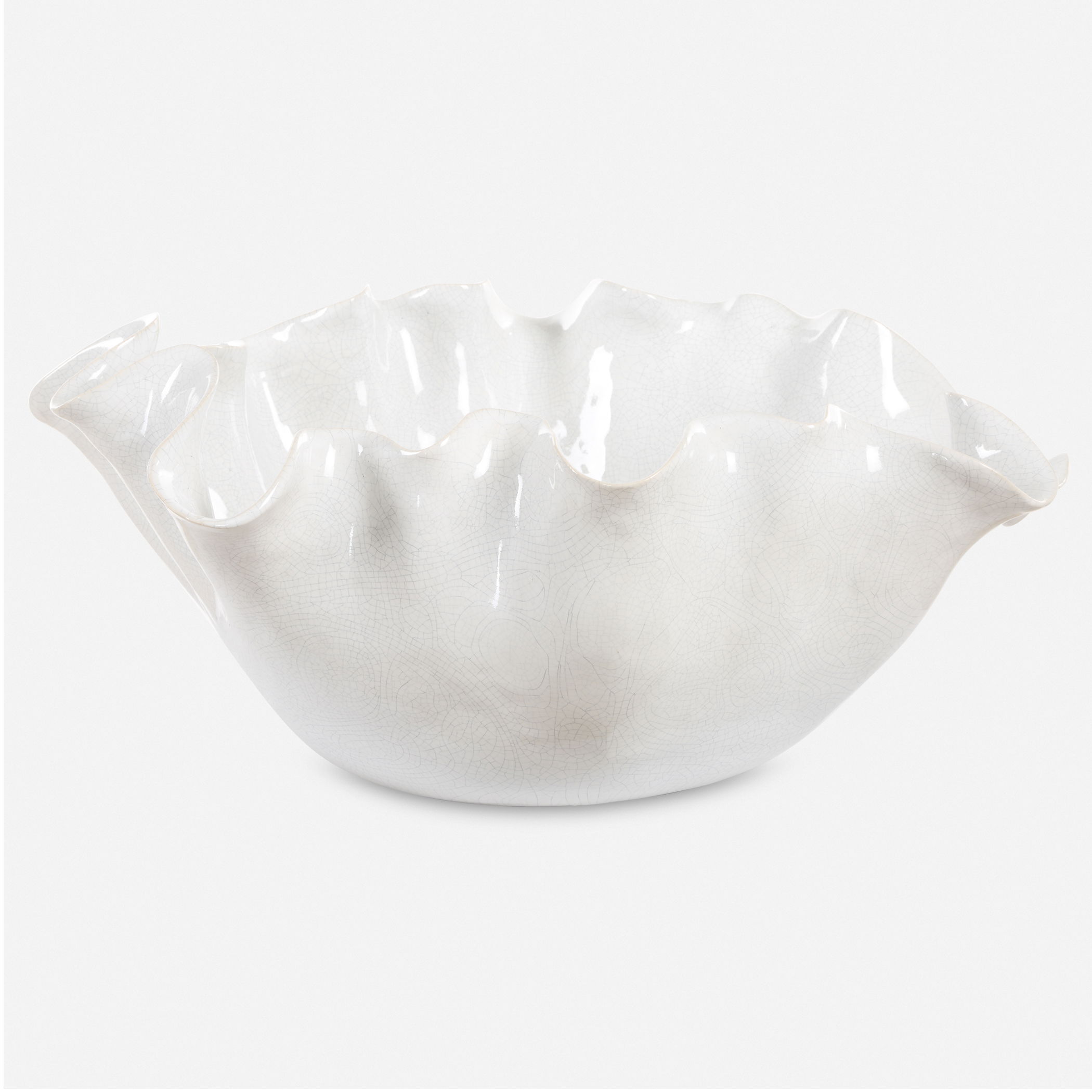 Ruffle White Bloom Bowl large image 