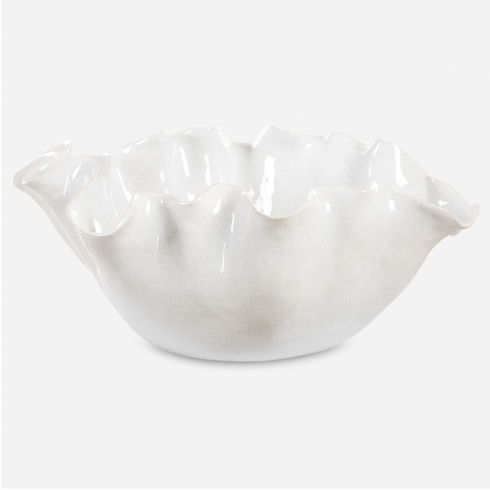 Ruffle White Bloom Bowl