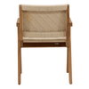 Mesa Outdoor Dining Chair Cream, by Dovetail, 22.8" width x 33.15" height x 24.4" depth thumbnail 4