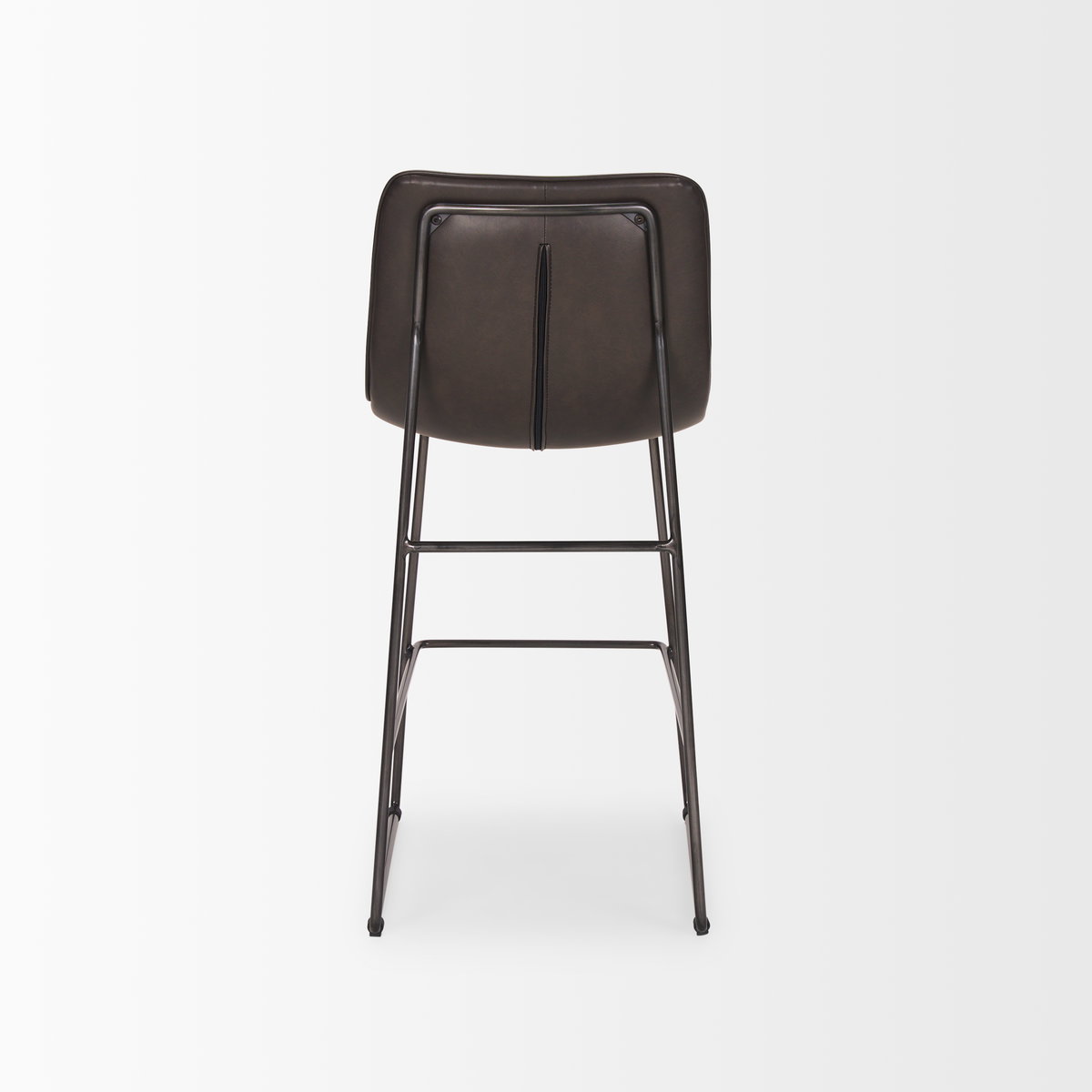 Meritt 37'H Black Faux-Leather Seat with Black Metal Frame Stool, Counter & Bar Stool by Mercana, 17.72" length x 21.65" width x 37.8" height View 5