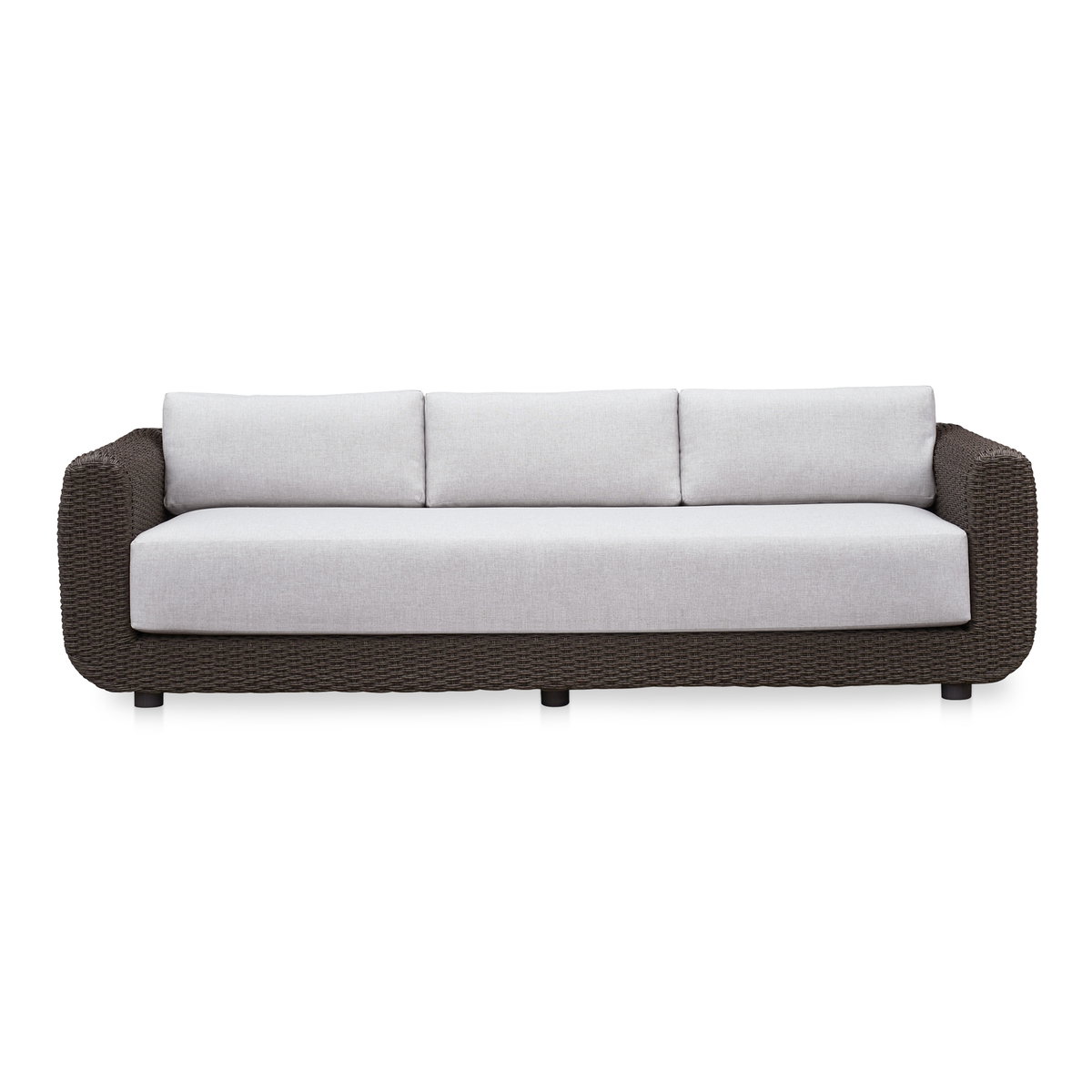 Soma Outdoor Sofa Dark Brown, Sofas & Sectional by Moe's Home, 100" width x 26" height x 35" depth View 1