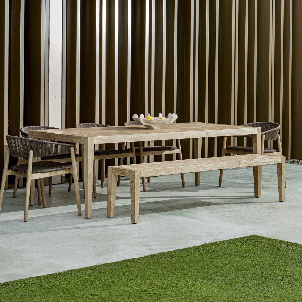 Kirkham Wooden Outdoor Bench, Furniture by Uttermost, 81" width x 19" height x 15" depth View 2