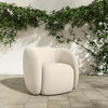 Rae Outdoor Accent Chair Cream, by Moe's Home, 33.75" width x 26.75" height x 32.25" depth thumbnail 7