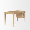 Tino Light Brown Oak Wood with 4 Drawers Desk, by Mercana, 55.12" length x 26.77" width x 29.92" height thumbnail 7