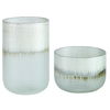 Frost Silver Drip Glass Vases Set/2 thumbnail 0