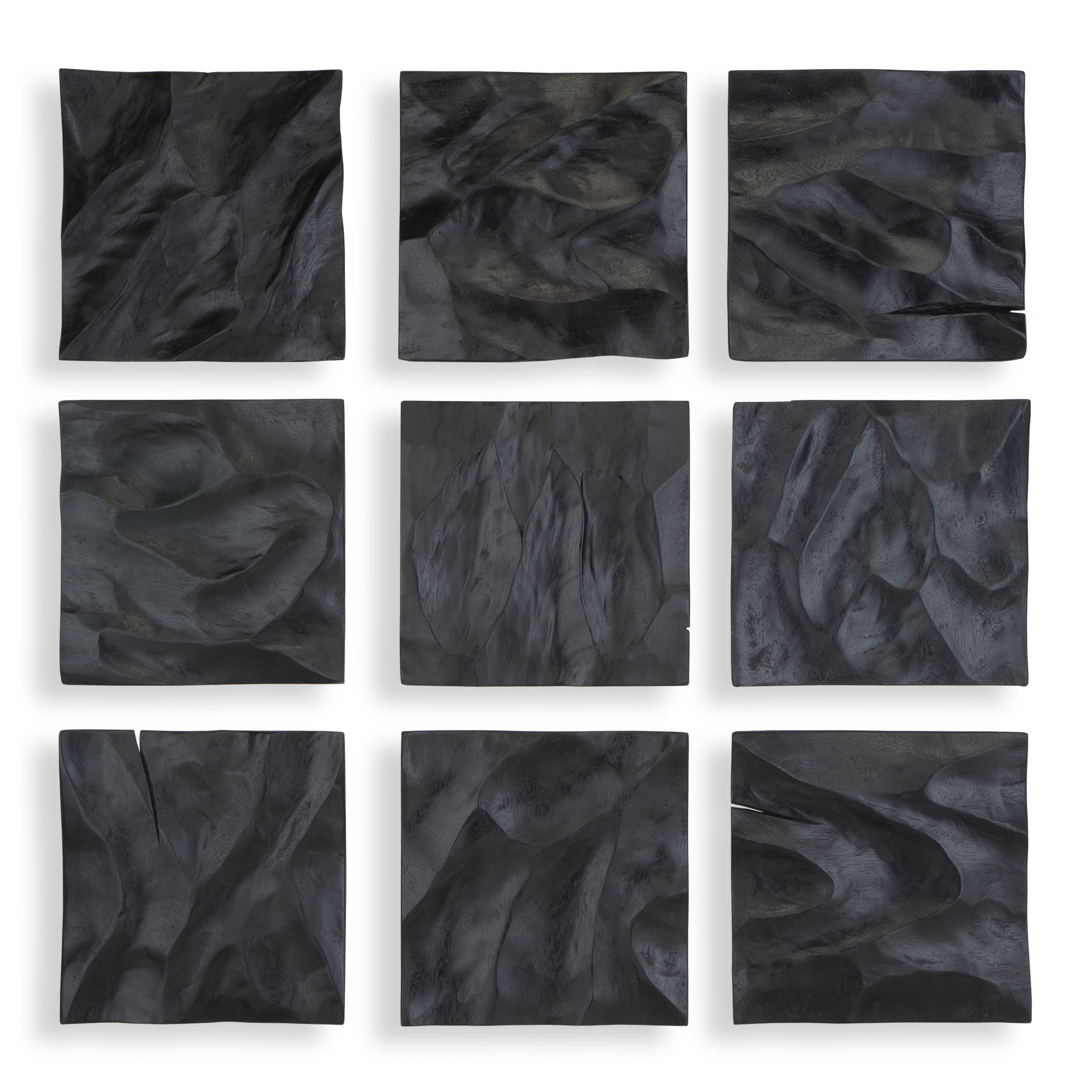 Malosi Black Wood Wall Decor, Set/9 large image 