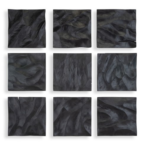 Malosi Black Wood Wall Decor, Set/9