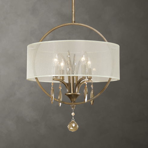 Alenya 4 Light Fabric Drum Pendant